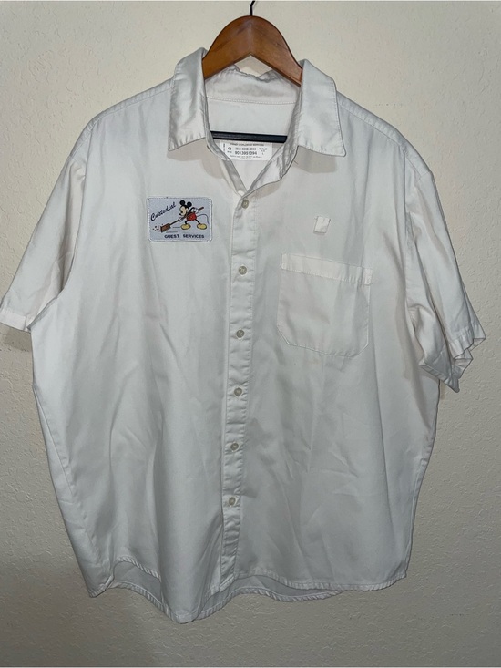 Disney Other - Authentic Vintage Disney Cast Member Custodial Uniform Shirt Mickey Sz Large